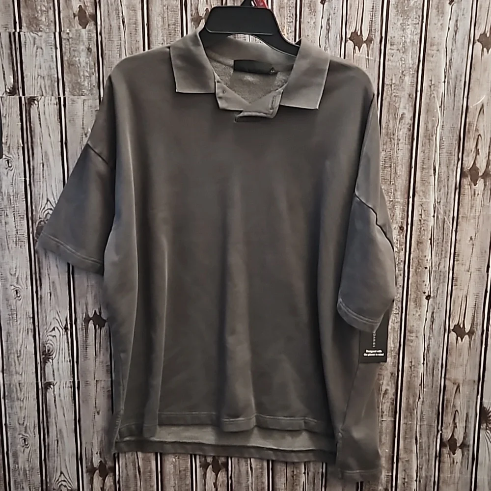 Set of 2 Oversized Terry Polo Shirts Small - Picture 3 of 7